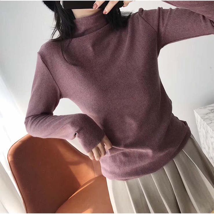 トップス カットソー タートルネック シンプル 韓国  | And Kawaii | 詳細画像4 