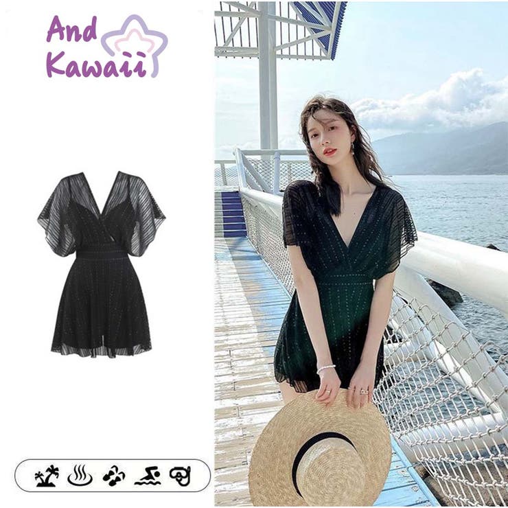 ワンピース水着 ビキニ ワンピース | And Kawaii | 詳細画像1
