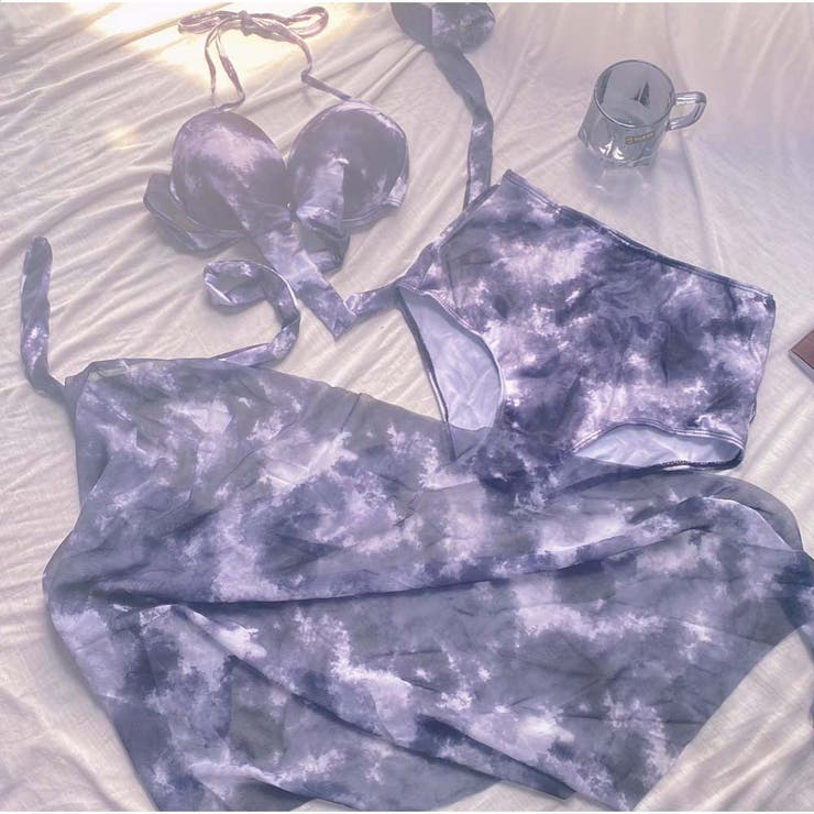 水着 花柄 3点セット パレオ付き おしゃれ 20代 30代 セクシー