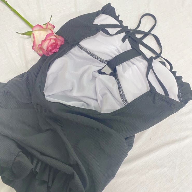 ワンピース水着フレアスカート付きツイスト体型カバー ショートパンツ一体型美シルエ… | And Kawaii | 詳細画像9 