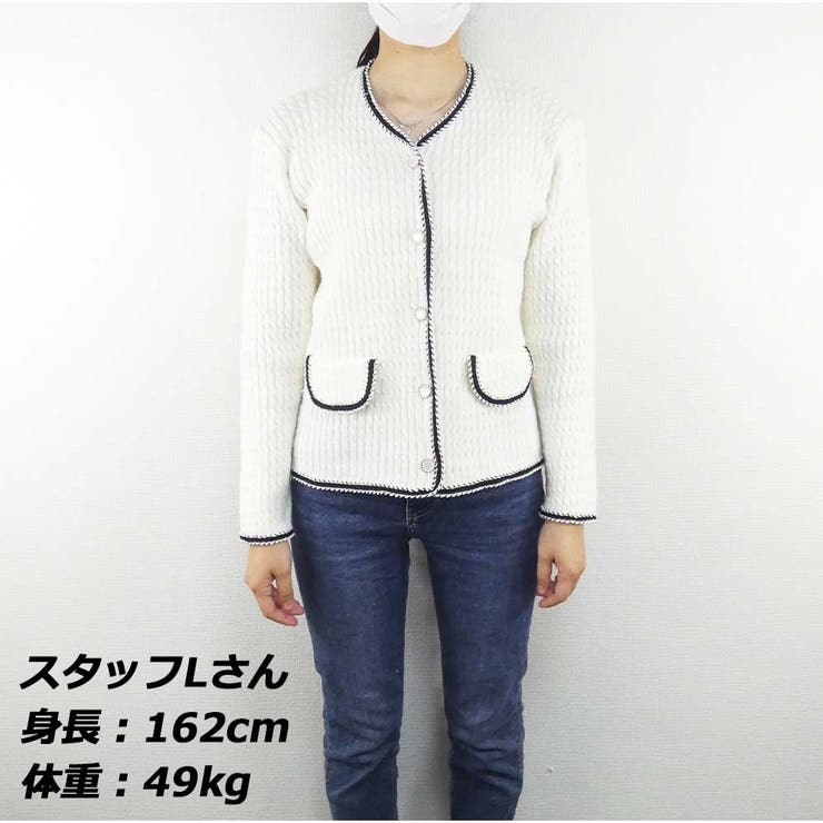 カーディガン 秋新作 長袖 無地 柔らかなニット 羽織り Vネック レディース | And Kawaii | 詳細画像5 
