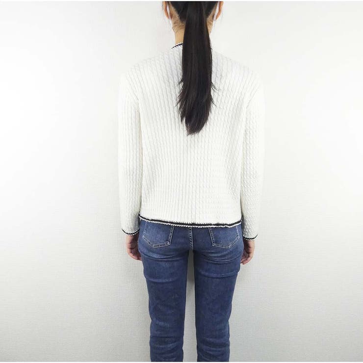 カーディガン 秋新作 長袖 無地 柔らかなニット 羽織り Vネック レディース | And Kawaii | 詳細画像7 