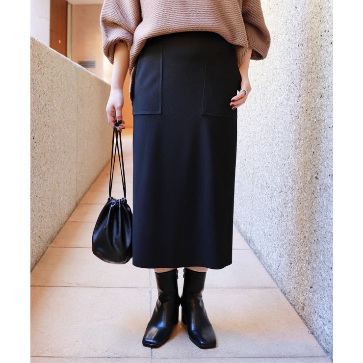 ブラック | ベイカー タイト ロングスカート | andme