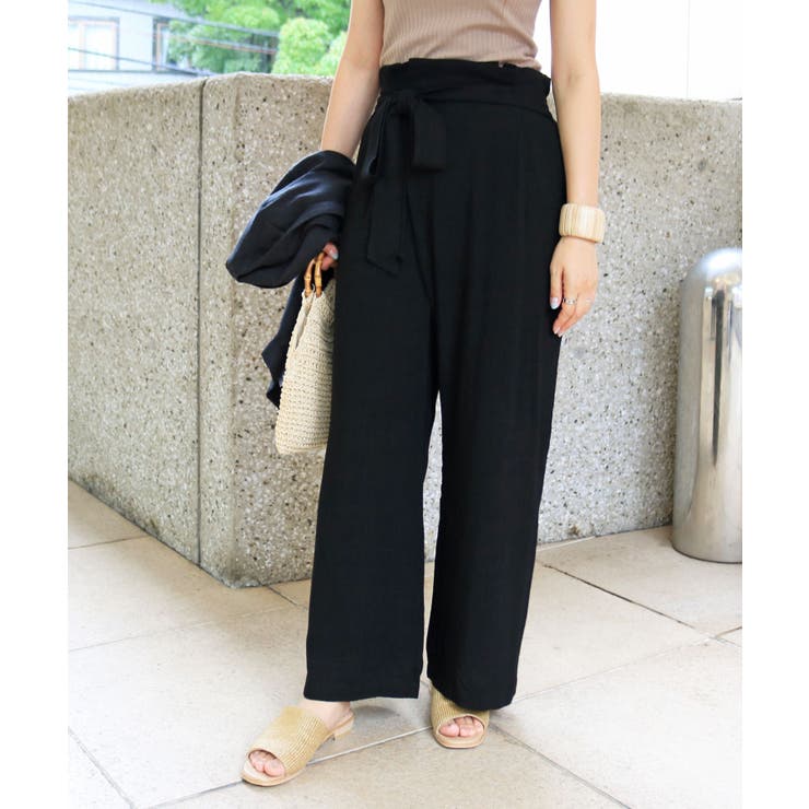 リネンブレンド カシュクール ラップパンツ[品番：AZ000003133]｜and  Me（アンドミー）のレディースファッション通販｜SHOPLIST（ショップリスト）