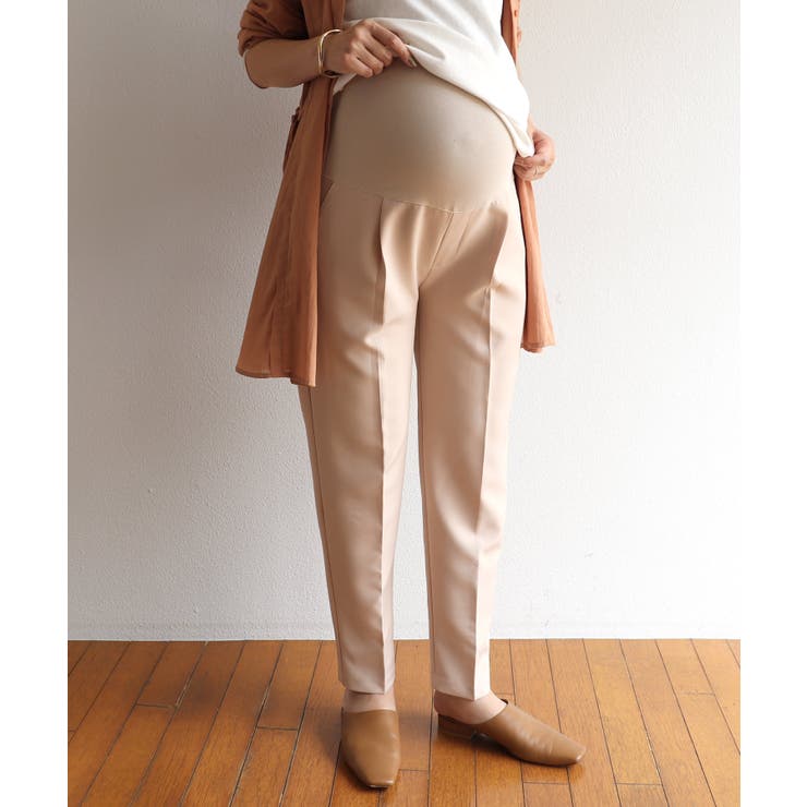 ライトベージュ | マタニティ テーパード パンツ | andme