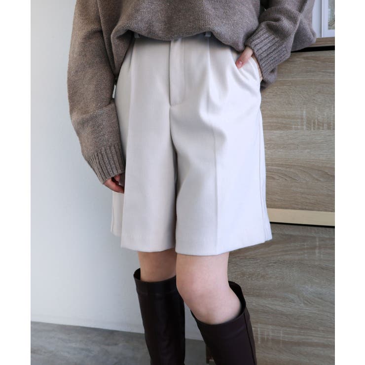 フェイクウール ショートパンツ ウエストゴム[品番：AZ000004185