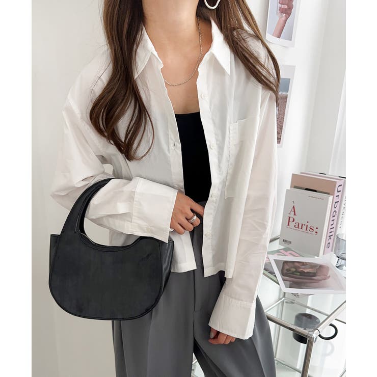 オフホワイト | タイプライター クロップド丈 シャツ | andme