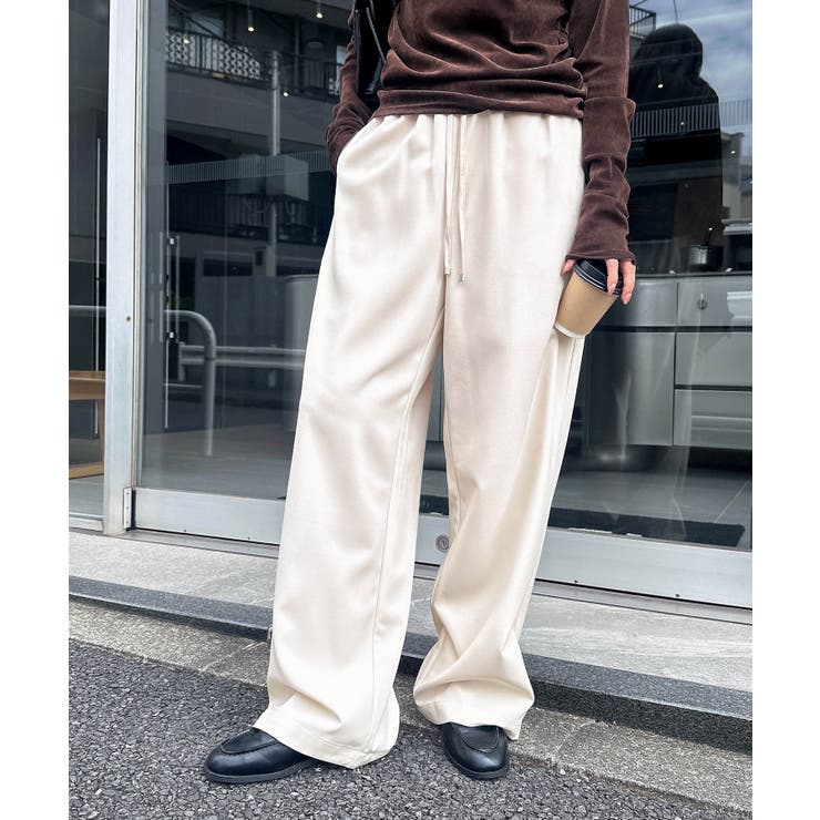 アイボリー | ワイドパンツ とろみ イージー | andme