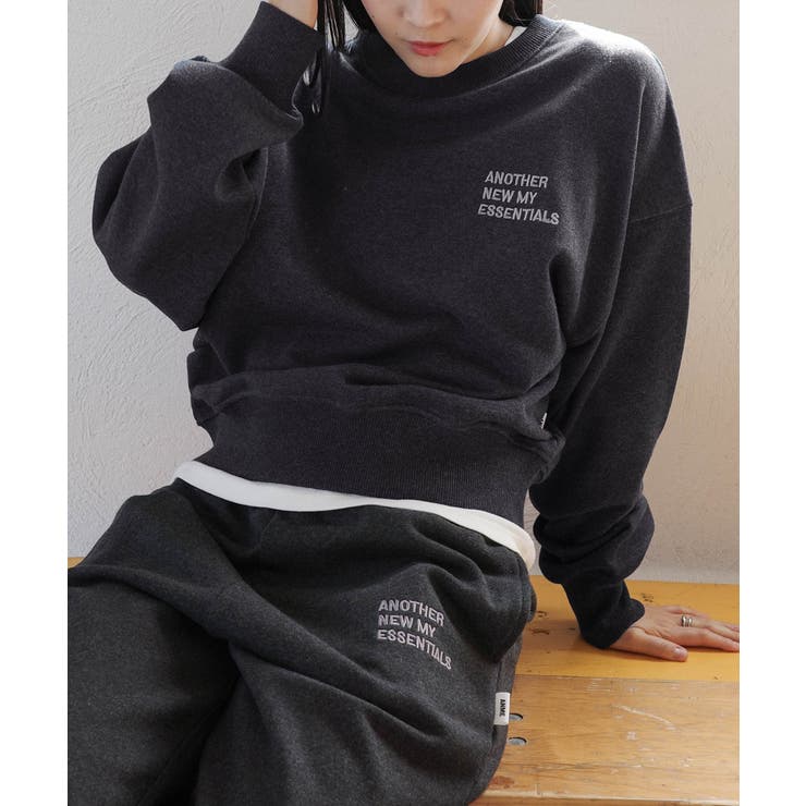 チャコールグレー杢 | ANME アンメ ロゴ | andme