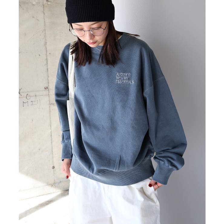 ネイビー | ピグメント加工 ANME エンブロイダリー | andme