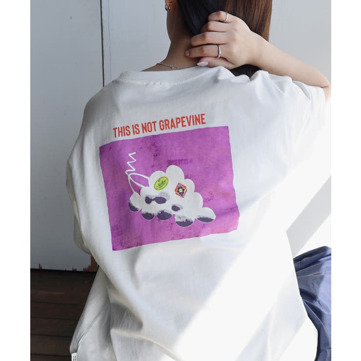 オフホワイト×グレープ | FRUIT PLATTER ロゴ | andme