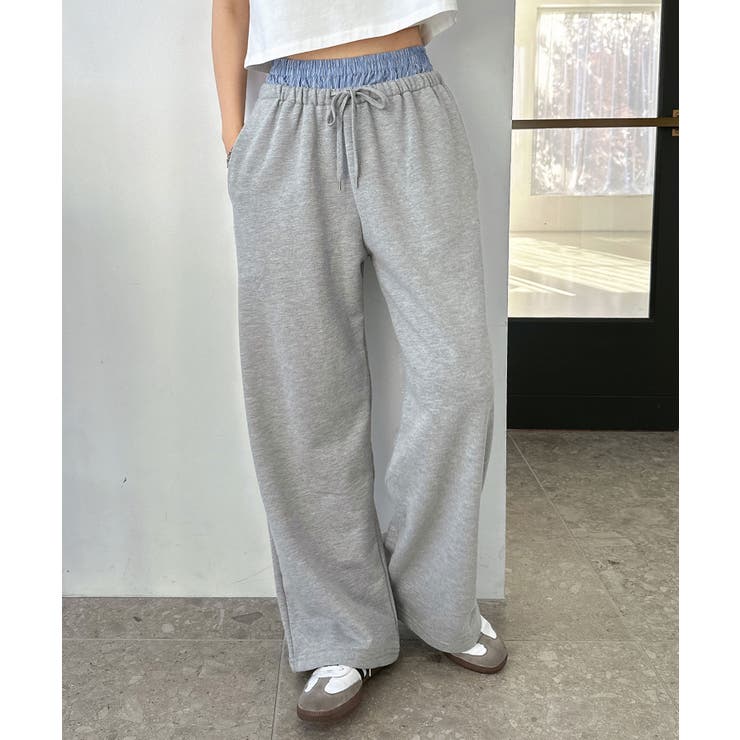 杢グレー | ダブルウエスト 裏毛 スウェット | andme