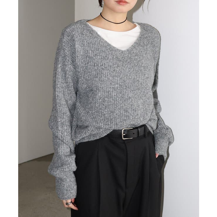 チャコールグレー | Freesia フリージア ニット | andme