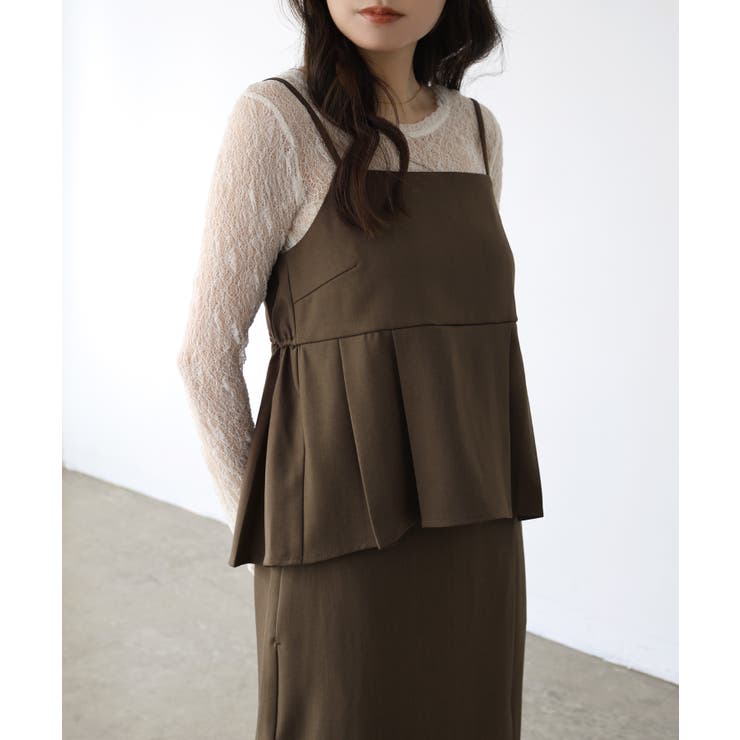 ブラウン | Freesia フリージア ペプラム | andme