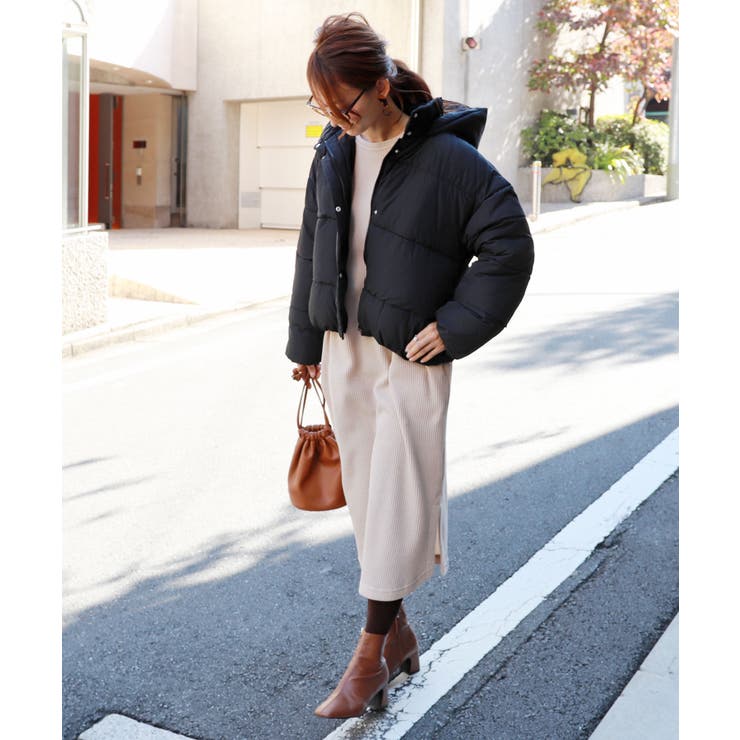 ブラック | フェイクダウン ジャケット レディース | andme