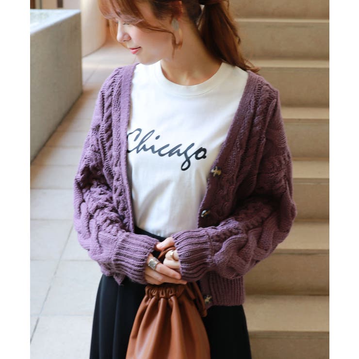 ケーブル ニット カーディガン[品番：AZ000003236]｜andme（アンドミー