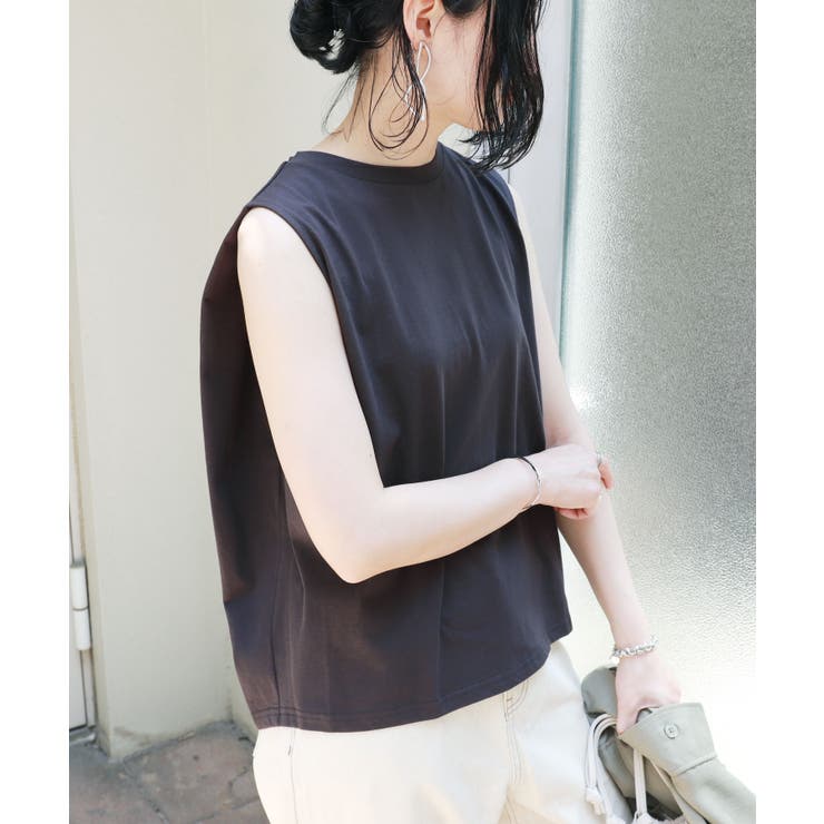 USAコットン ノースリーブ Tシャツ[品番：AZ000003446]｜andme