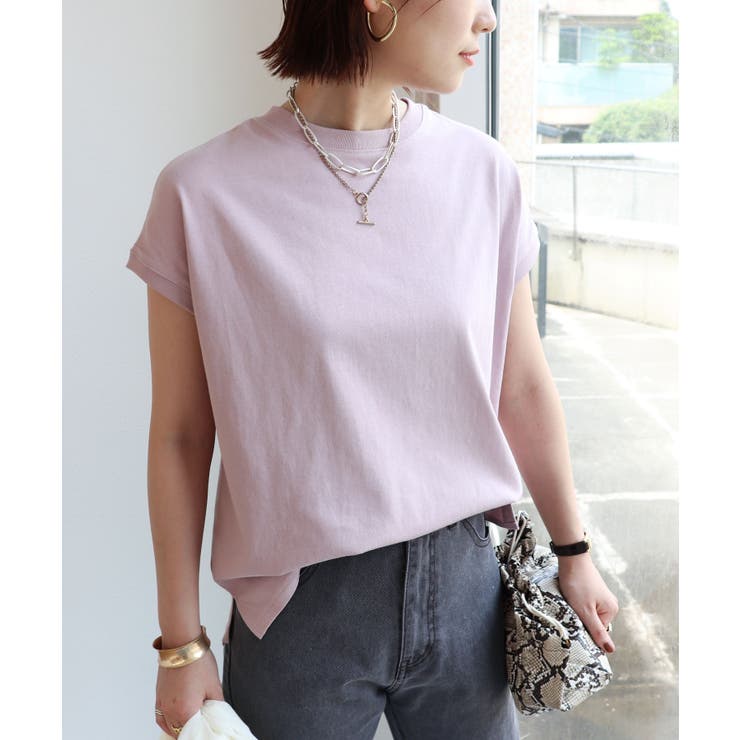 汗染み防止 フレンチスリーブ Tシャツ[品番：AZ000003504]｜and Me（アンドミー）のレディース ファッション通販｜SHOPLIST（ショップリスト）