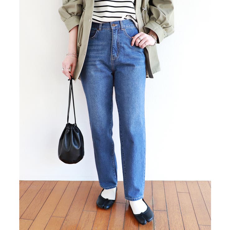 ハイウエスト テーパード デニムパンツ 品番 Az And Me アンドミー のレディース ファッション通販 Shoplist ショップリスト