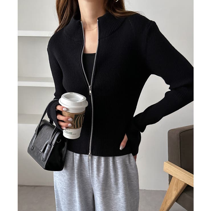 ブラック | 吸湿 発熱 ダブルジップ | andme