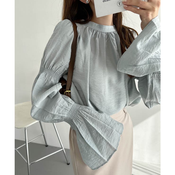 ミント | バックリボン キャンディスリーブ 長袖 | andme