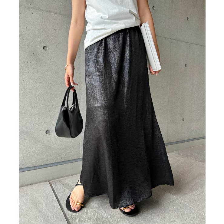 ブラック | メタリック マーメイド ロング | andme