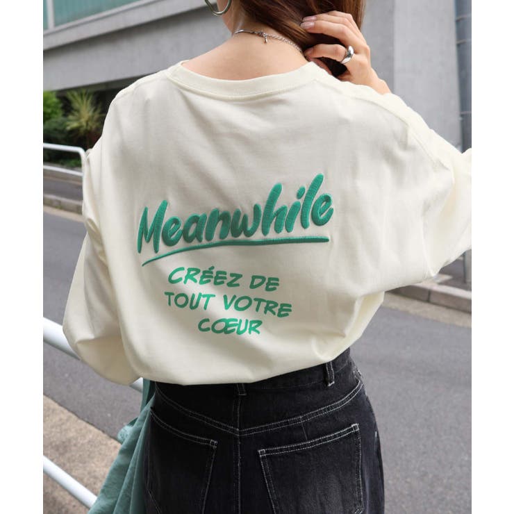 エクリュ | プリント ロゴ 刺繍入り | andme