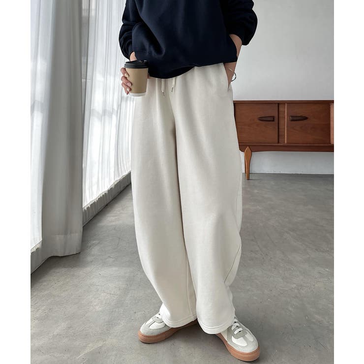 エクリュ | 裏起毛 スウェット カーブ | andme