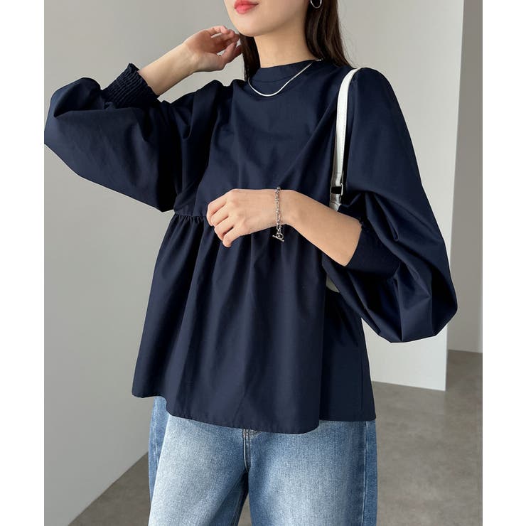 ネイビー | 2way ボリューム 長袖 | andme