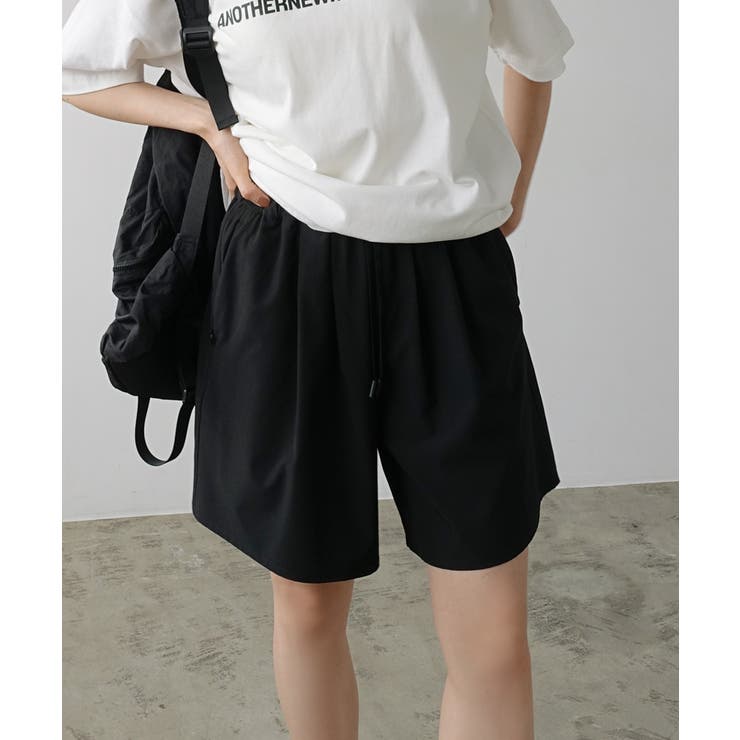 ブラック | 《水陸両用！UVシリーズ》ハイウエスト ショート パンツ | andme