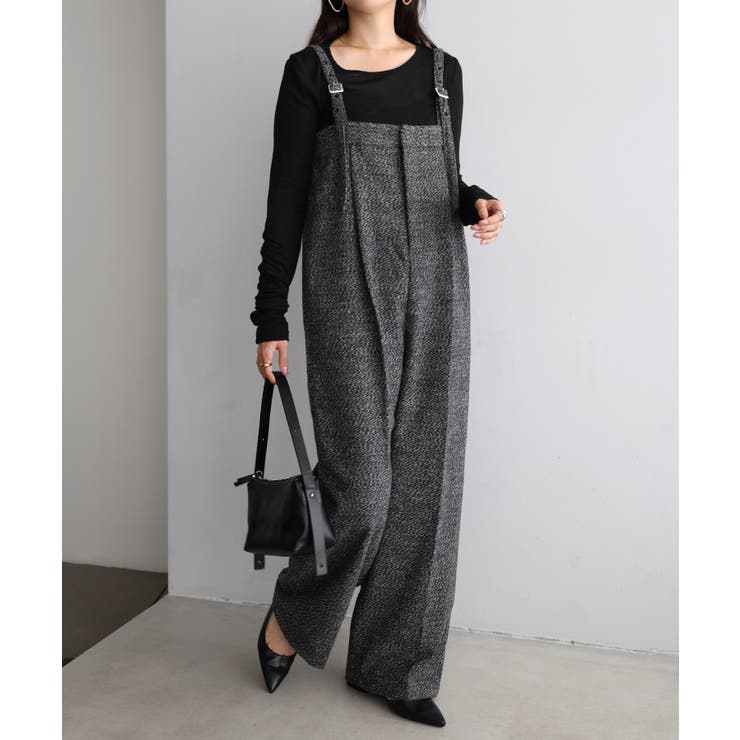 ブラック | ツイード ベア サロペット | andme