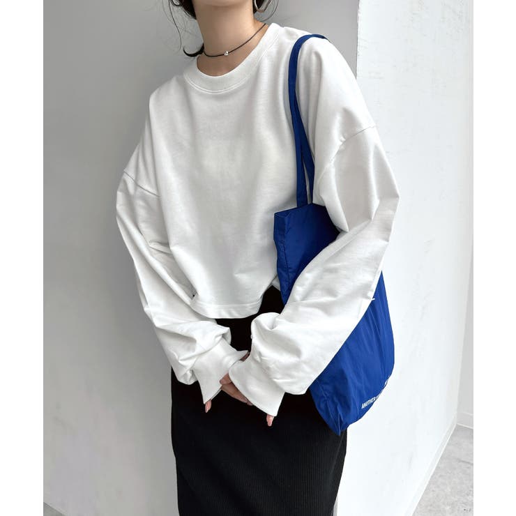 オフホワイト | スウェット ショート丈 長袖 | andme