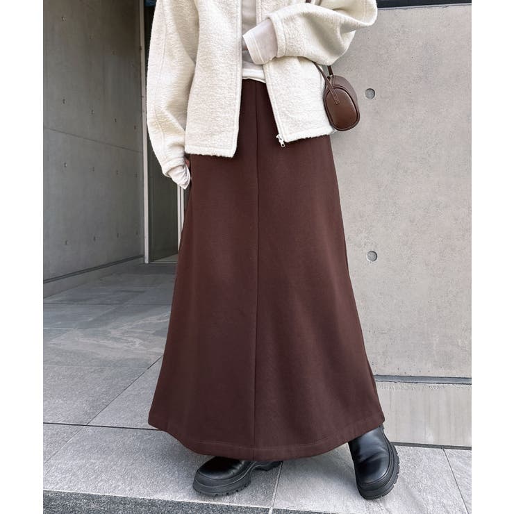 ブラウン | 裏起毛 スウェット ロング | andme