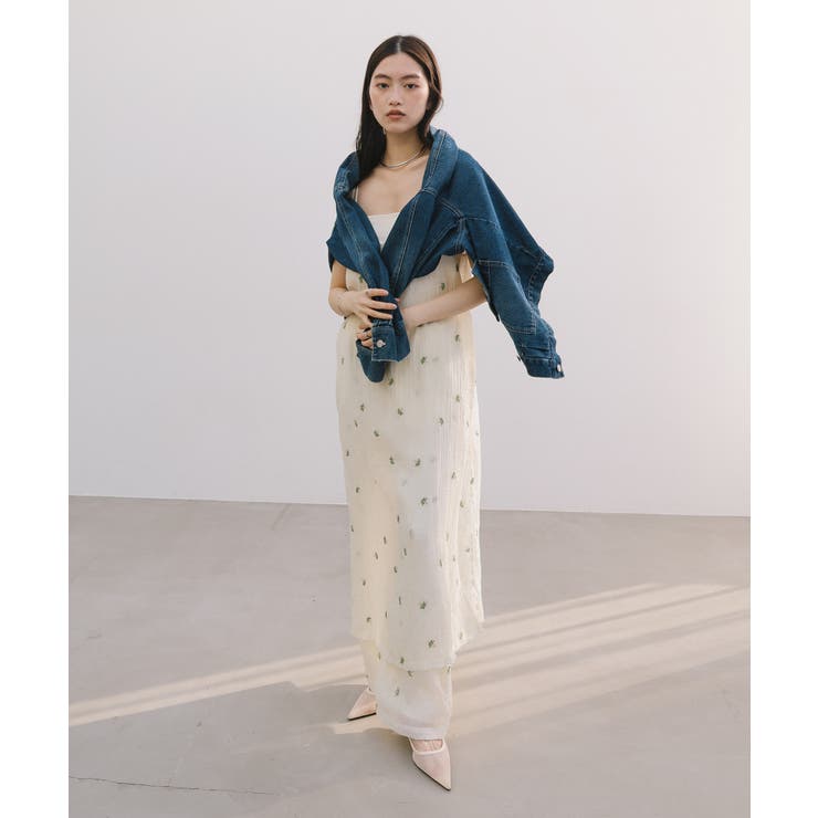 アイボリー | 小花柄 シアー キャミソール | andme