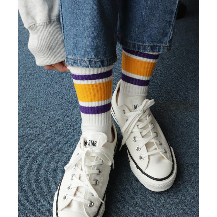 イエロー系 | ライン入り 底パイル リブ | andme