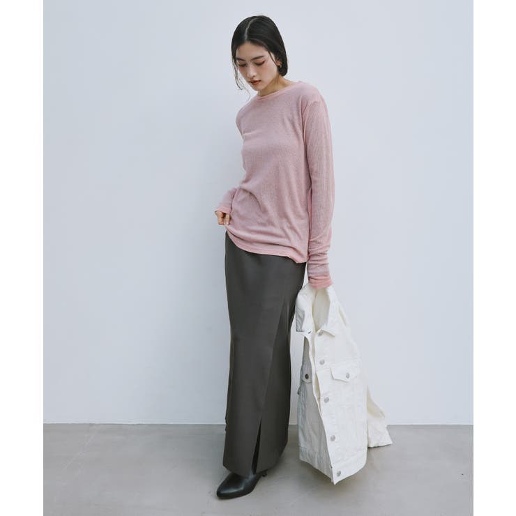 ピンク | テレコ シアー トップス | andme