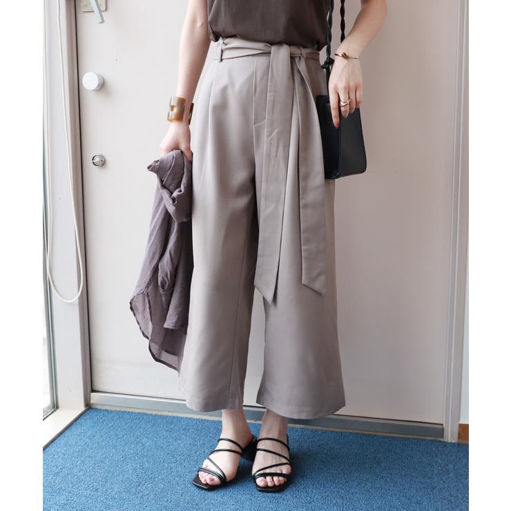 ウエストリボン クロップド 美脚ワイドパンツ 品番 Az And Me アンドミー のレディースファッション通販 Shoplist ショップリスト