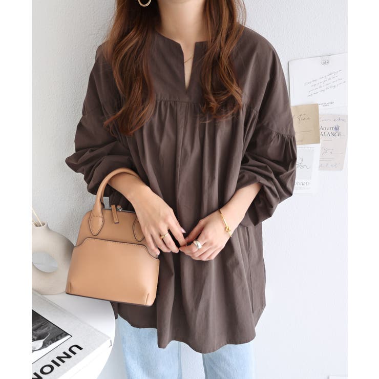 ワッシャー コットン チュニック[品番：AZ000004319]｜and Me