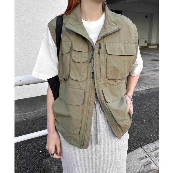 フェンネル FENNEL ドットキルティングジップベスト （ベージュ