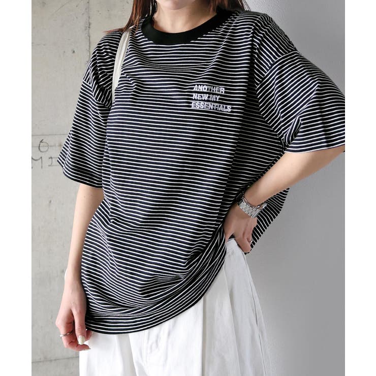 ブラック×オフホワイト | ANME ロゴ 刺繍 | andme