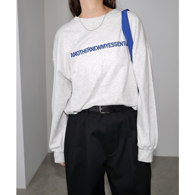 オートミール杢 | ANOTHER ロゴ プリント | andme