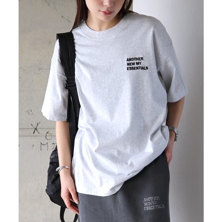 オートミール杢×ブラック | ANME エンブロイダリー ロゴ | andme