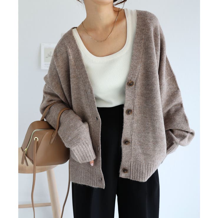 オフホワイト | リブニット タンクトップ レディース カジュアル インナー 伸縮性 春 夏 秋 | andme