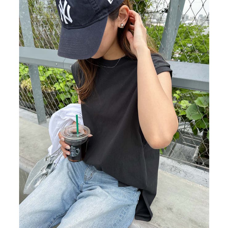 チャコールグレー | ロング丈 ノースリーブ トップス | andme