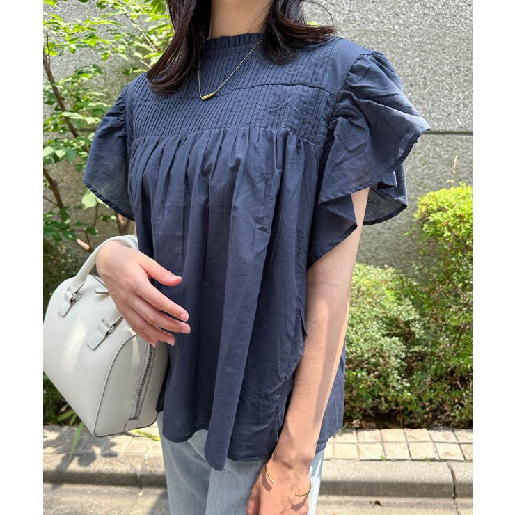 インド綿 ピンタック ブラウス[品番：AZ000004352]｜andme