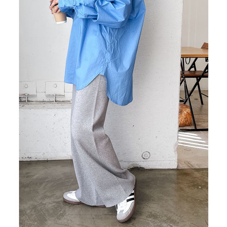 グレー | ストレッチ ピンタック ニット | andme