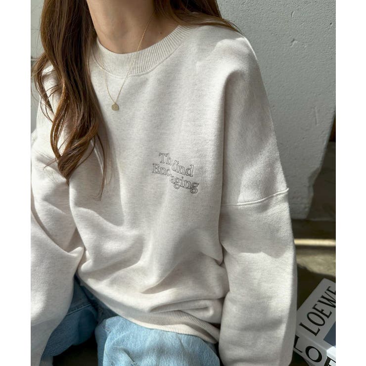 裏起毛 ロゴ刺繍 スウェット[品番：AZ000004490]｜andme