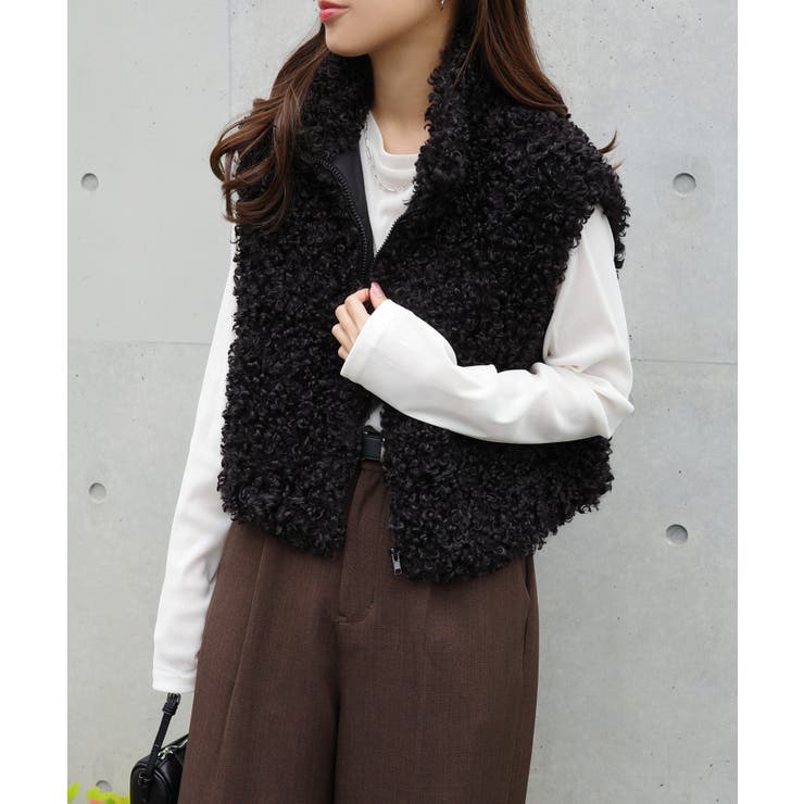 ブラック | ショート丈 シープ ファー | andme