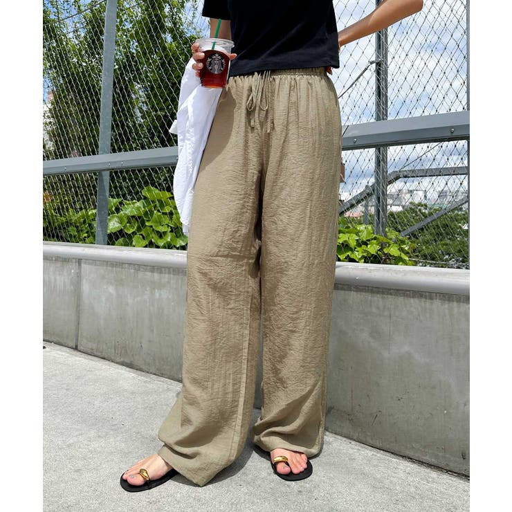 ブラウン | リネン ブレンド イージー | andme