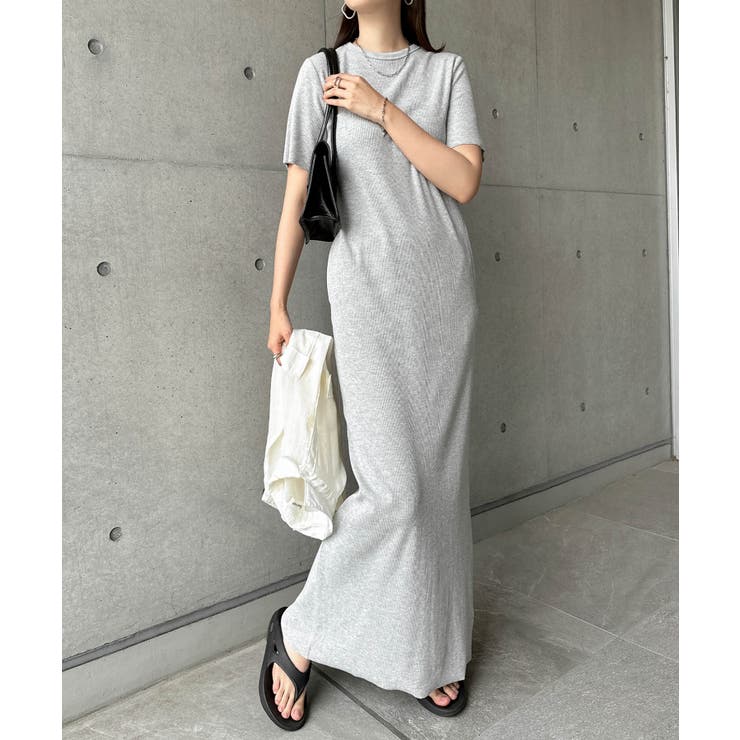 杢グレー | セルフカット リブ クルーネック | andme